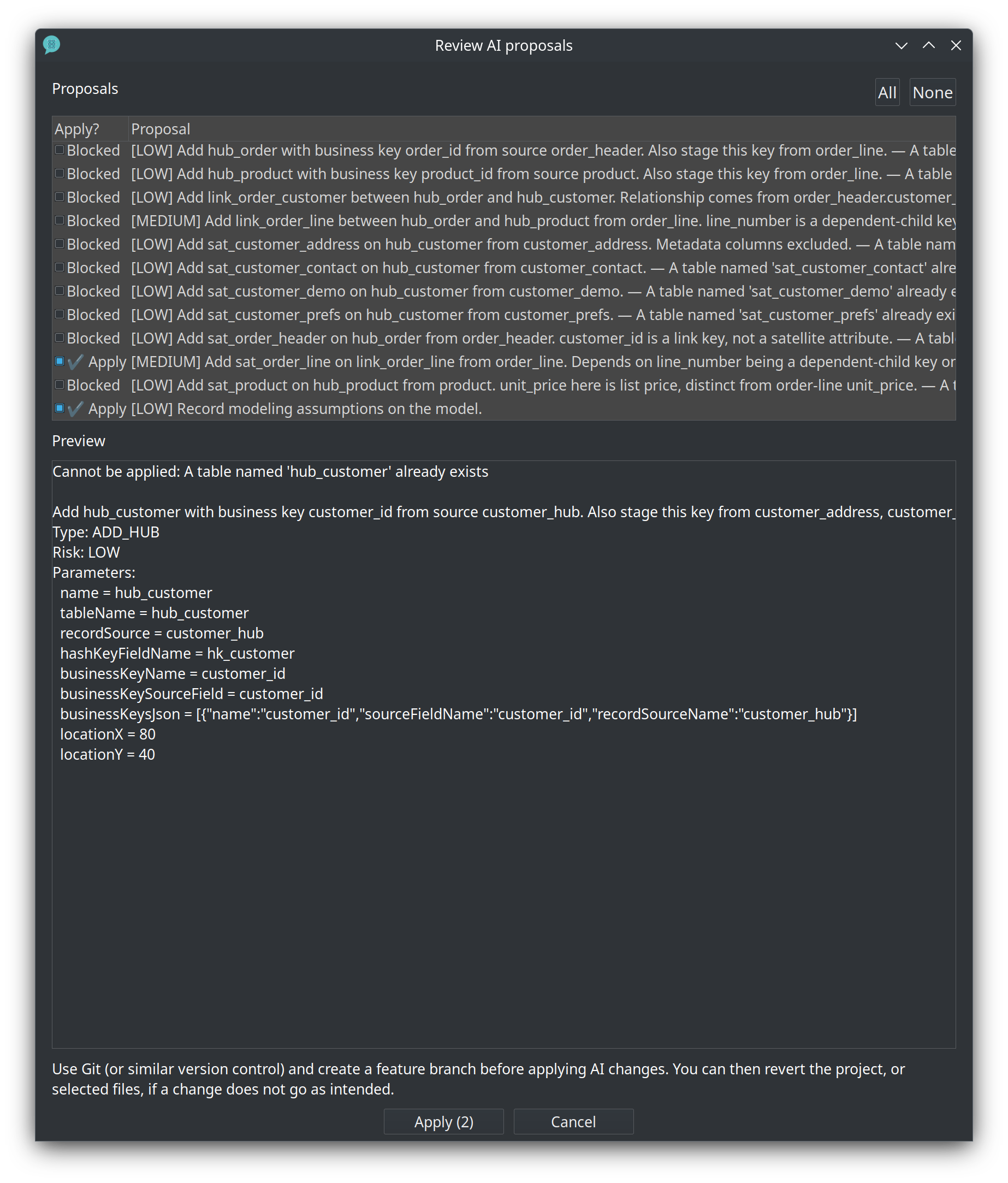 Last proposal review — remaining satellite and model note