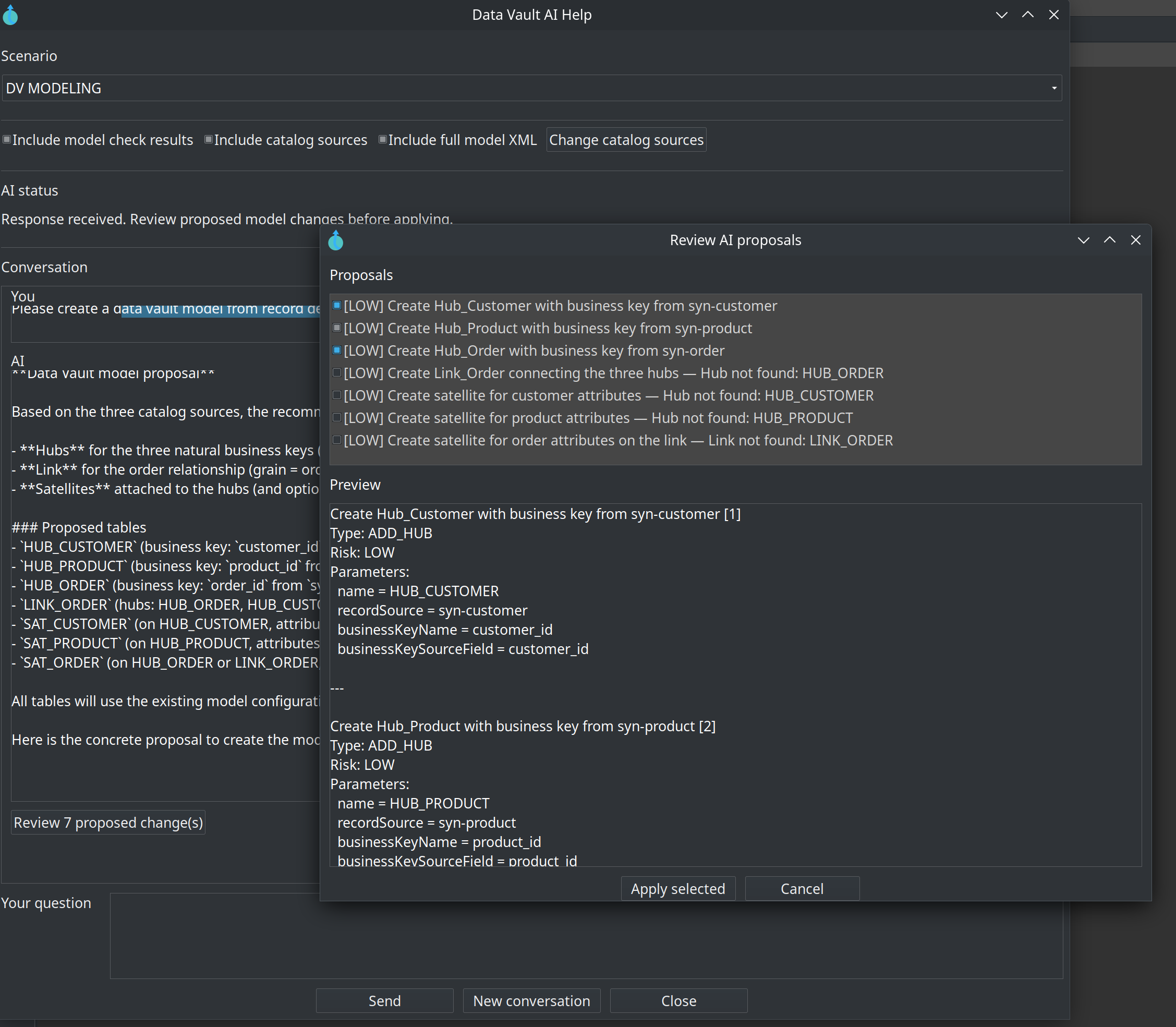 The Proposal Review Dialog