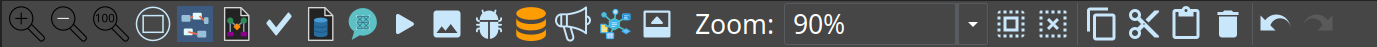 The data vault model toolbar in the Hop GUI